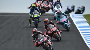 Largada no GP da Austrália na Moto2 - Foto: JOEL CARRETT/EPA
