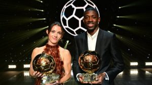 Bola de Ouro - Ousmane Dembélé e Aitana Bonmatí