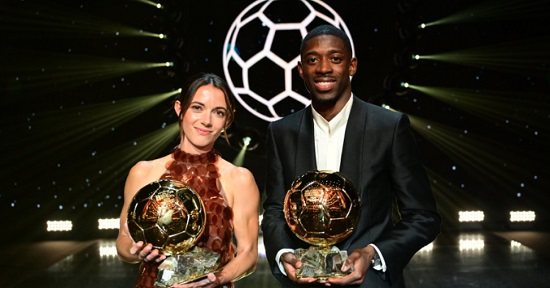 Bola de Ouro - Ousmane Dembélé e Aitana Bonmatí