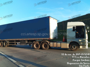 Rodoanel interditado; bomba no caminhão - Foto: Reprodução/Polícia Militar