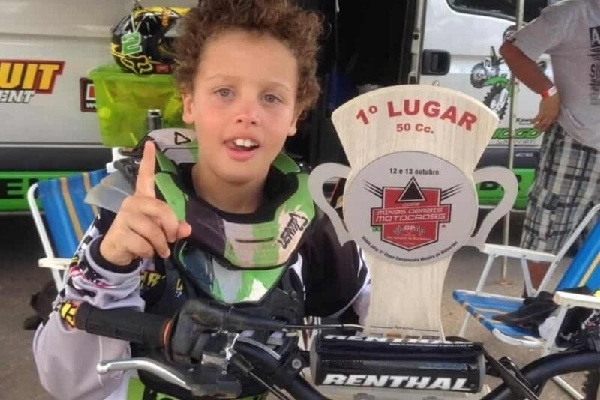 Diogo Moreira enquanto criança sendo promessa no Motocross - Foto: Reprodução