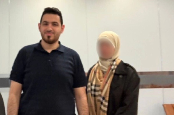 Casal Palestino no Aeroporto de Guarulhos - Foto: Reprodução