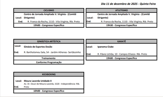 Calendário Jogos Abertos do Interior (Foto: Divulgação/ Prefeitura de Ribeirão Preto)