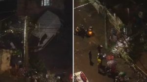 Veículo caiu no Córrego nesta terça-feira (16) - Foto: Reprodução/G1