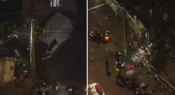 Veículo caiu no Córrego nesta terça-feira (16) - Foto: Reprodução/G1