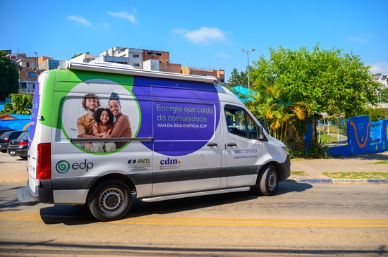 Van da Boa Energia da EDP leva campanha de regularização de débitos ao Cabuçu, em Guarulhos (Foto: Divulgação)