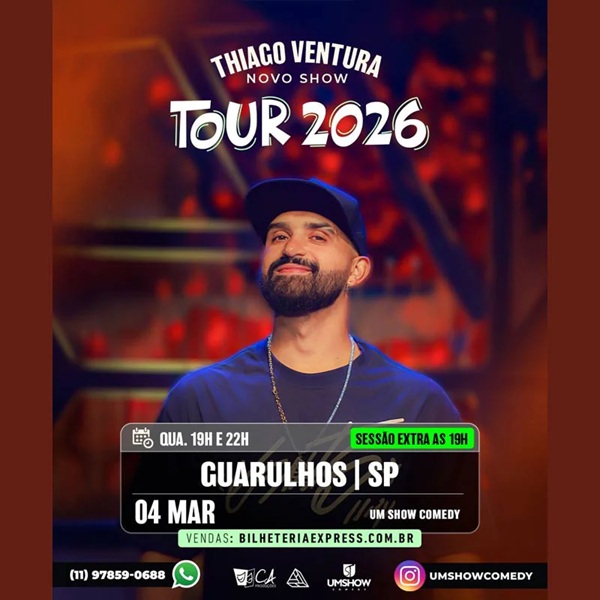 Thiago Ventura abre sessão extra de “Lado A Lado” em Guarulhos (Foto-Divulgação)