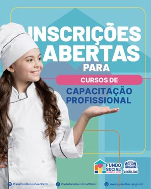 Fundo Social abre mais de 1.400 vagas para cursos gratuitos (Arte: Comunicação / PMG)