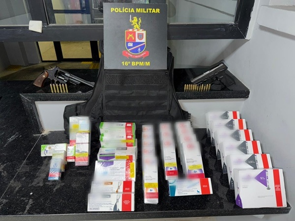 Polícia recupera medicamentos avaliados em R$ 22 mil e prende dupla por roubo em São Paulo (Foto-PMSP)