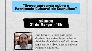 Palestra 'Breve conversa sobre o Patrimônio Cultural de Guarulhos' - Imagem: Reprodução