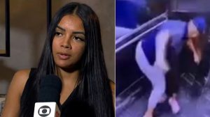 Jovem agredida em elevador relata medo após soltura do ex em Guarulhos (Foto: Reprodução/TV Globo)