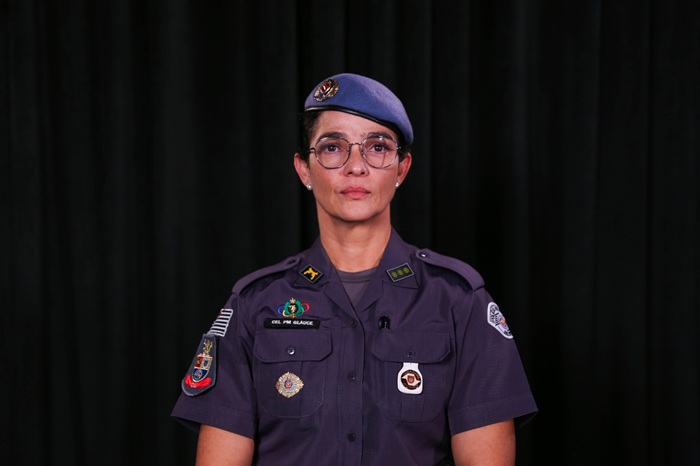 Coronel Glauce Anselmo Cavalli, primeira mulher a comandar a Polícia Militar em toda a sua história.