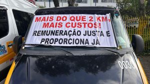 Motoristas e mães atípicas protestam por reajuste no transporte escolar em Guarulhos (Foto-Lucas Aimar)