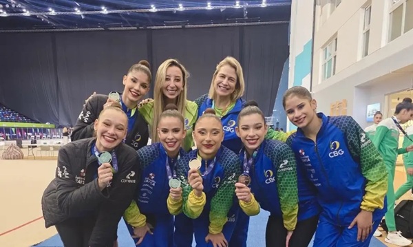 Seleção brasileira conquista medalha de prata na Copa do Mundo de Ginástica Rítmica (Foto-Reprodução)