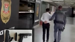 Incidente no Aeroporto: Guarucoop suspende taxista após uso de simulacro de arma (Foto-Reprodução)