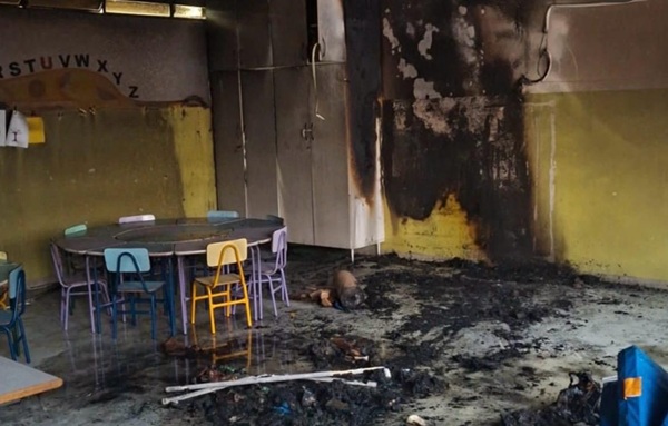 Incêndio atinge EPG Professor Milton Luis Ziller e causa danos em salas da unidade (Foto-Reprodução)