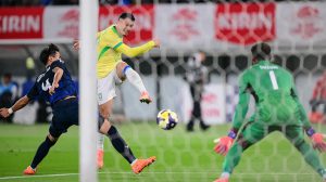 Com gol de guarulhense Martinelli, Brasil vence e avança às oitavas (Yuichi Yamazaki/AFP)