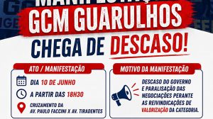 GCM de Guarulhos anuncia manifestação no Centro da cidade nesta quarta-feira (Foto-Divulgação)