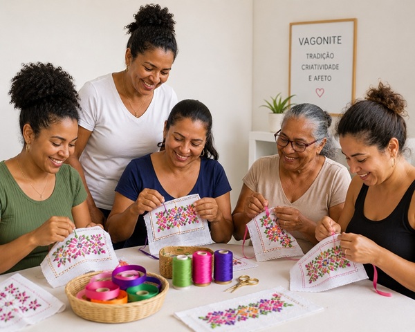 Casas da Mulher encerram agenda de junho com oficina, festa junina e roda de conversa (Imagem: IA