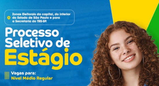 TRE-SP abre 175 vagas de estágio de nível médio com bolsa de R$ 550 e inscrições até julho (Foto-Diuvulgação)