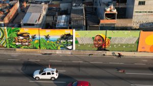 Projeto Grafite transforma barreiras da Via Dutra (Foto-Reprodução)