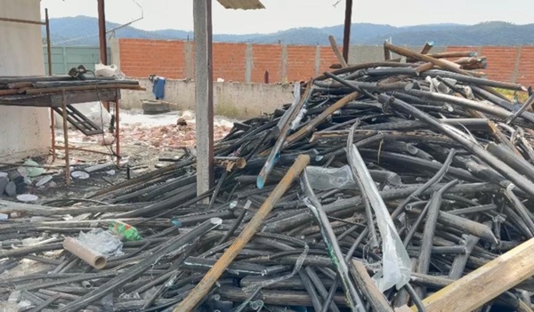 Operação policial apreende 500 kg de cabos de cobre receptados (Foto-Reprodução)