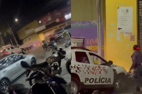Motociclista é atropelado por viatura da PM (Foto-Reprodução)