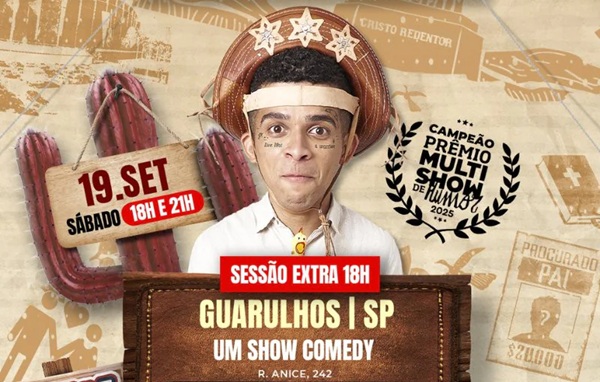 Wêlson Nunes apresenta comédia stand-up (Divulgação)