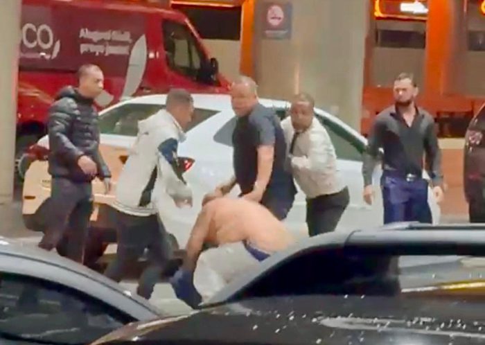 Imagens da confusão flagrada entre os "arrastadores"